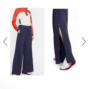 Nike Blue Wide Leg Pants with Side Slit